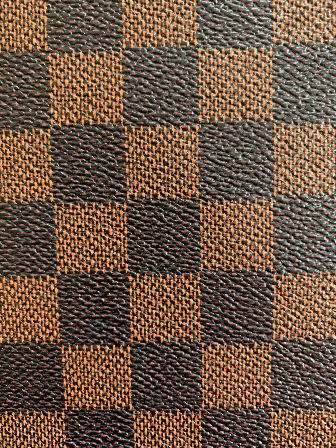 Classic Plaid Leather Fabric Handmade Shoes Fabric,The Purse Fabric Bags fabric( Brown)