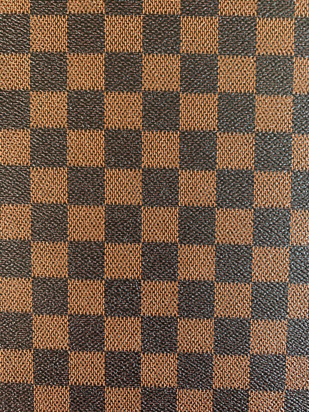 Classic Plaid Leather Fabric Handmade Shoes Fabric,The Purse Fabric Bags fabric( Brown)
