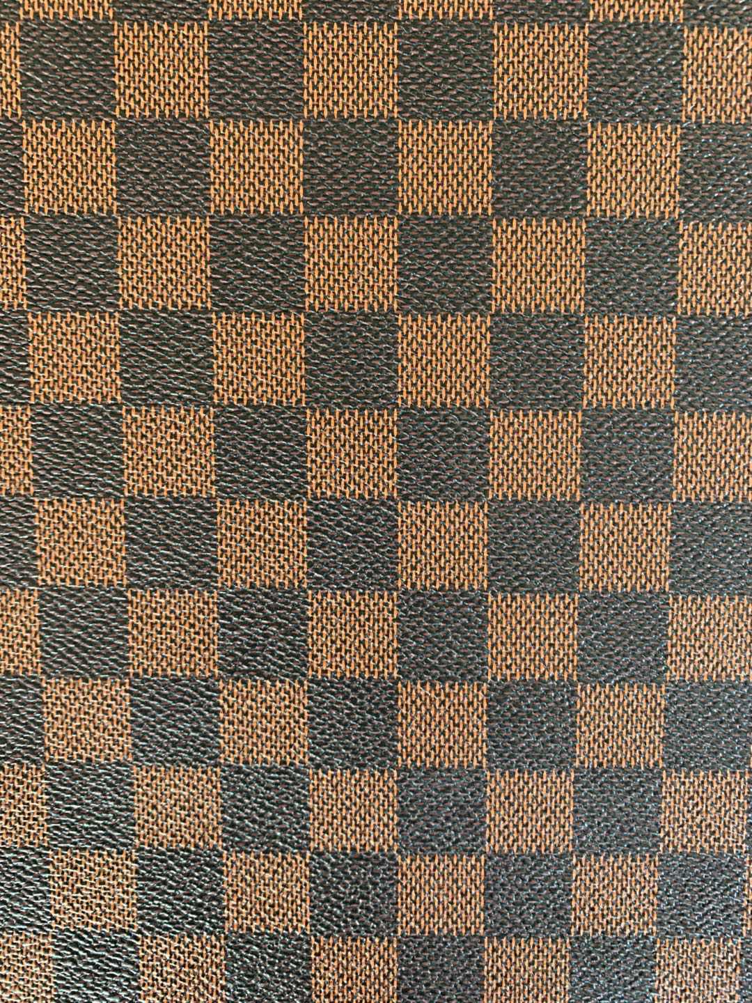 Classic Plaid Leather Fabric Handmade Shoes Fabric,The Purse Fabric Bags fabric( Brown)
