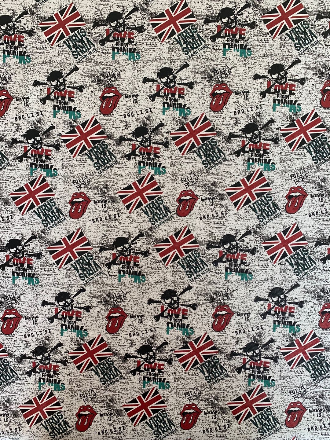 New UK National Flag Deisgn Leather fabric For Handicraft Goods