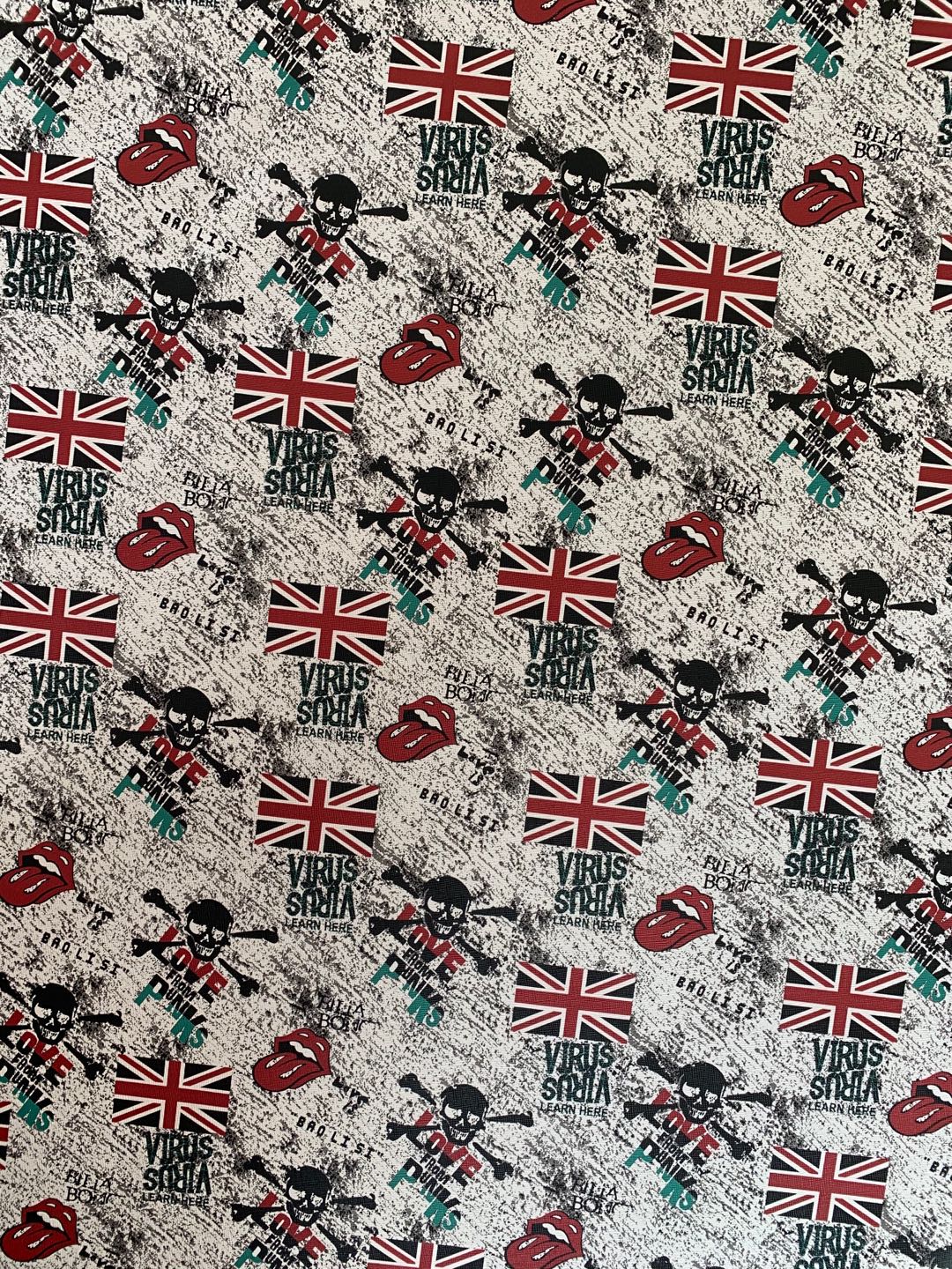 New UK National Flag Deisgn Leather fabric For Handicraft Goods