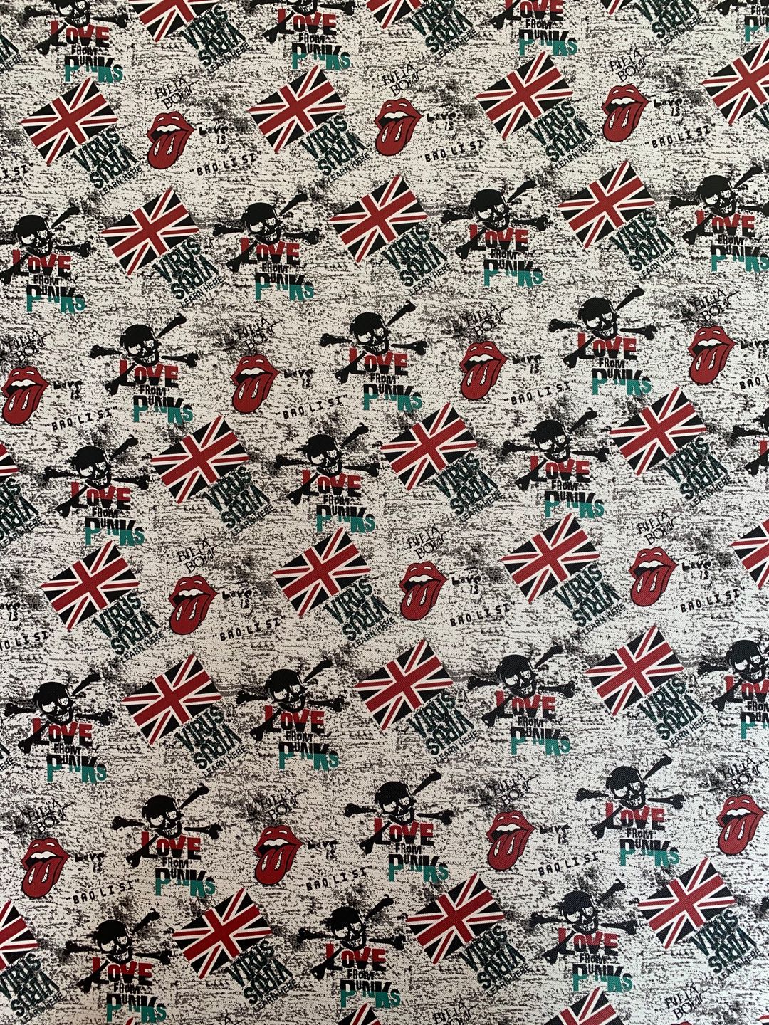 New UK National Flag Deisgn Leather fabric For Handicraft Goods