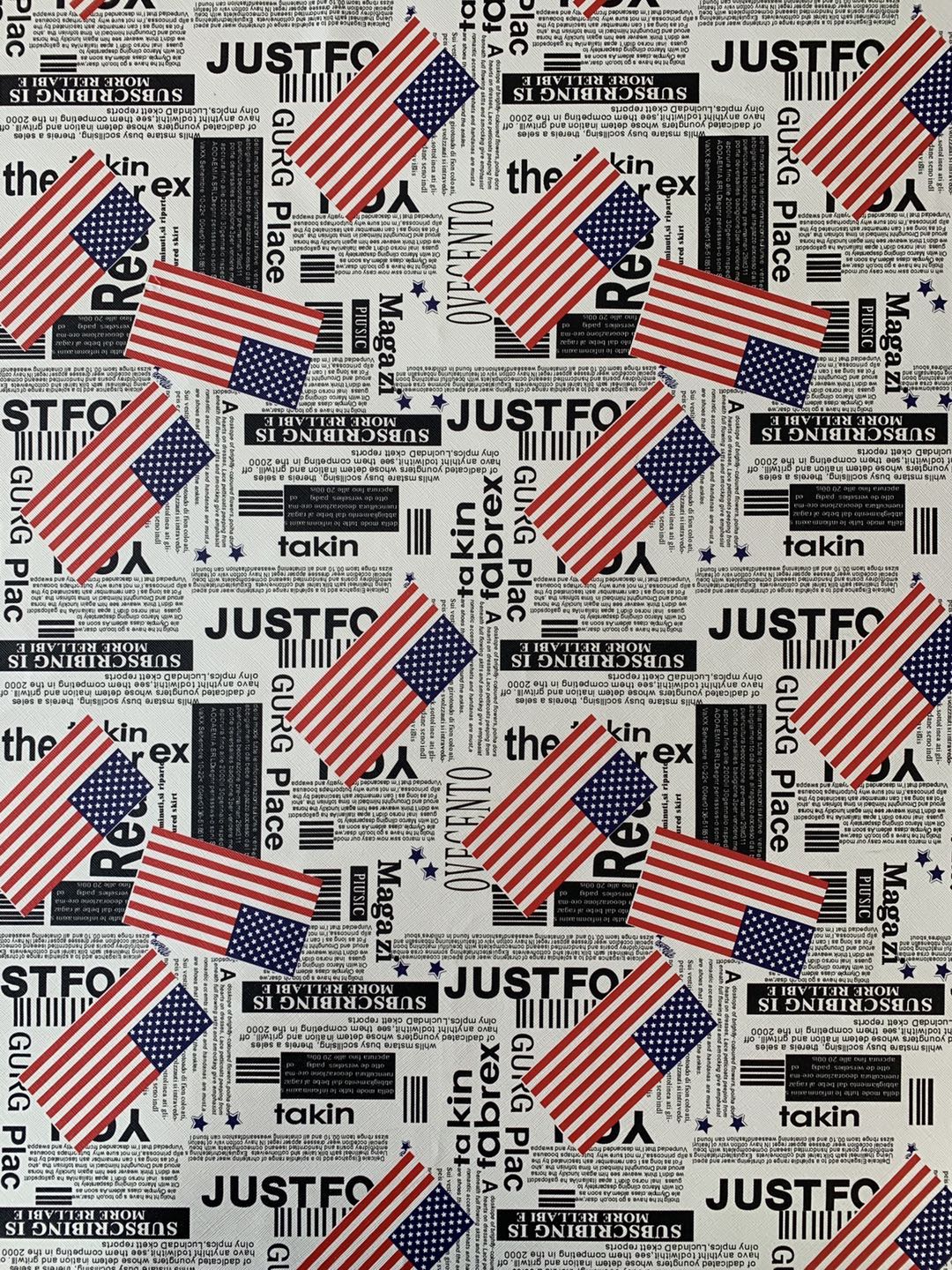 New US National Flag Deisgn Leather fabric For Handicraft Goods