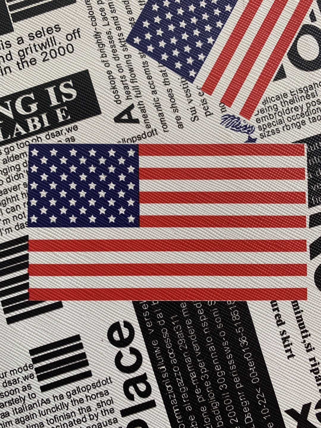 New US National Flag Deisgn Leather fabric For Handicraft Goods