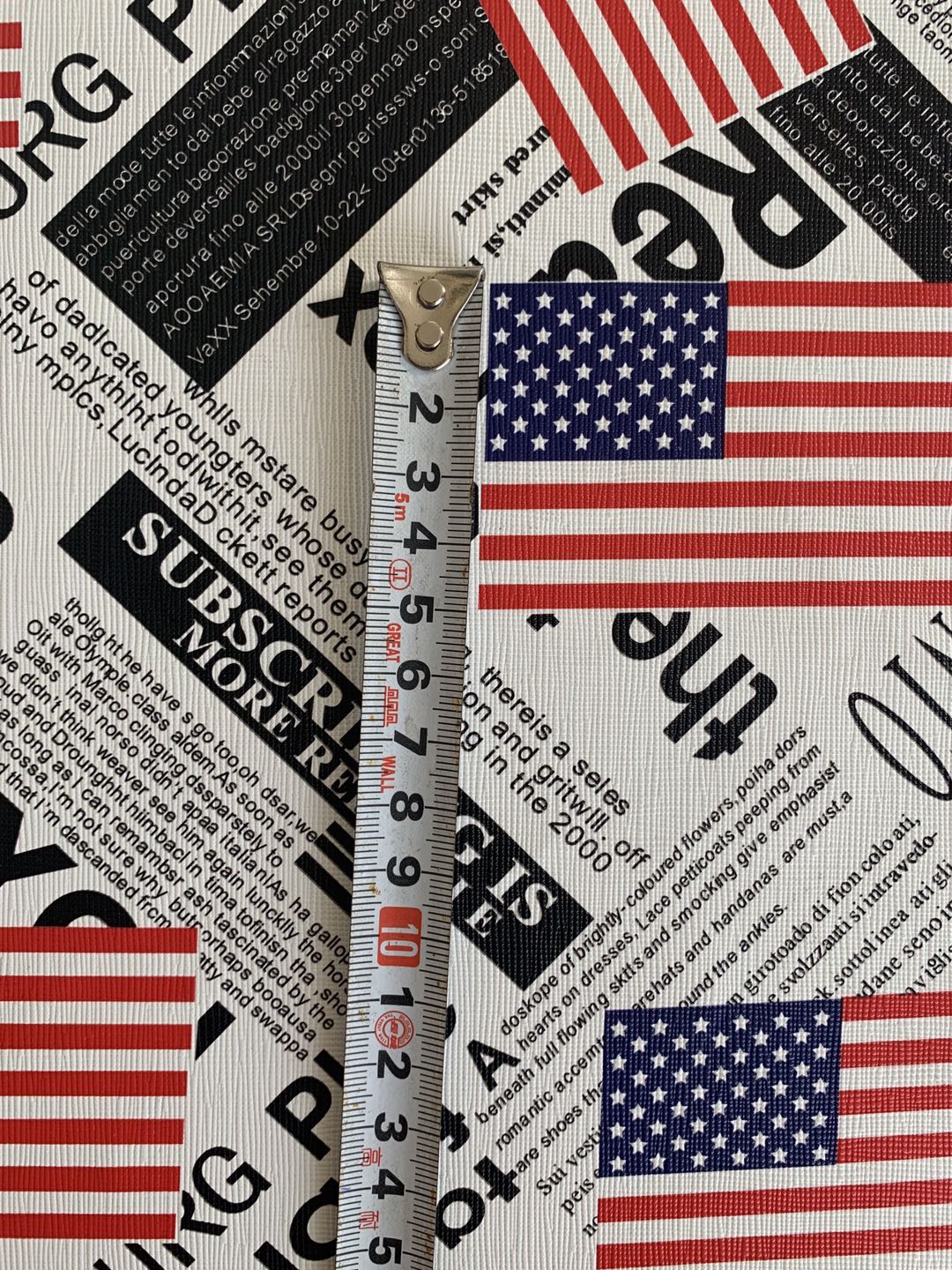 New US National Flag Deisgn Leather fabric For Handicraft Goods