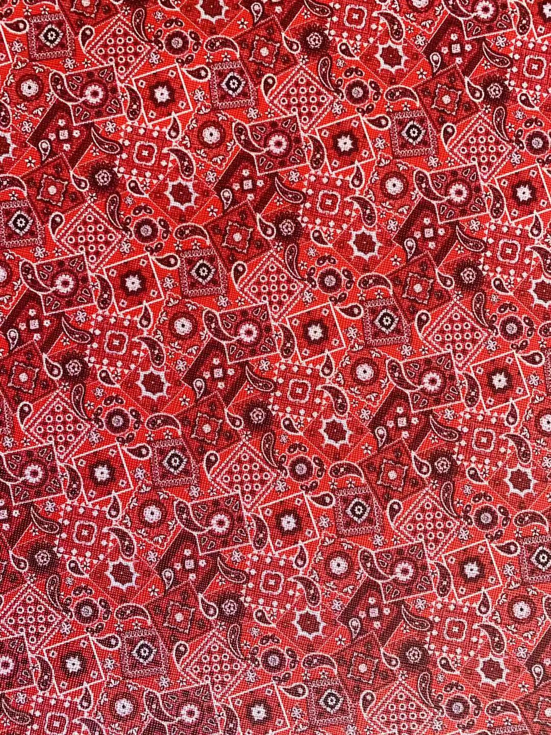 Classic Handmade Bandanas Leather For Shoes,Bags Handicraft Leather, DIY Hair Bow Earrings Craft Supplies By Yard (Red)