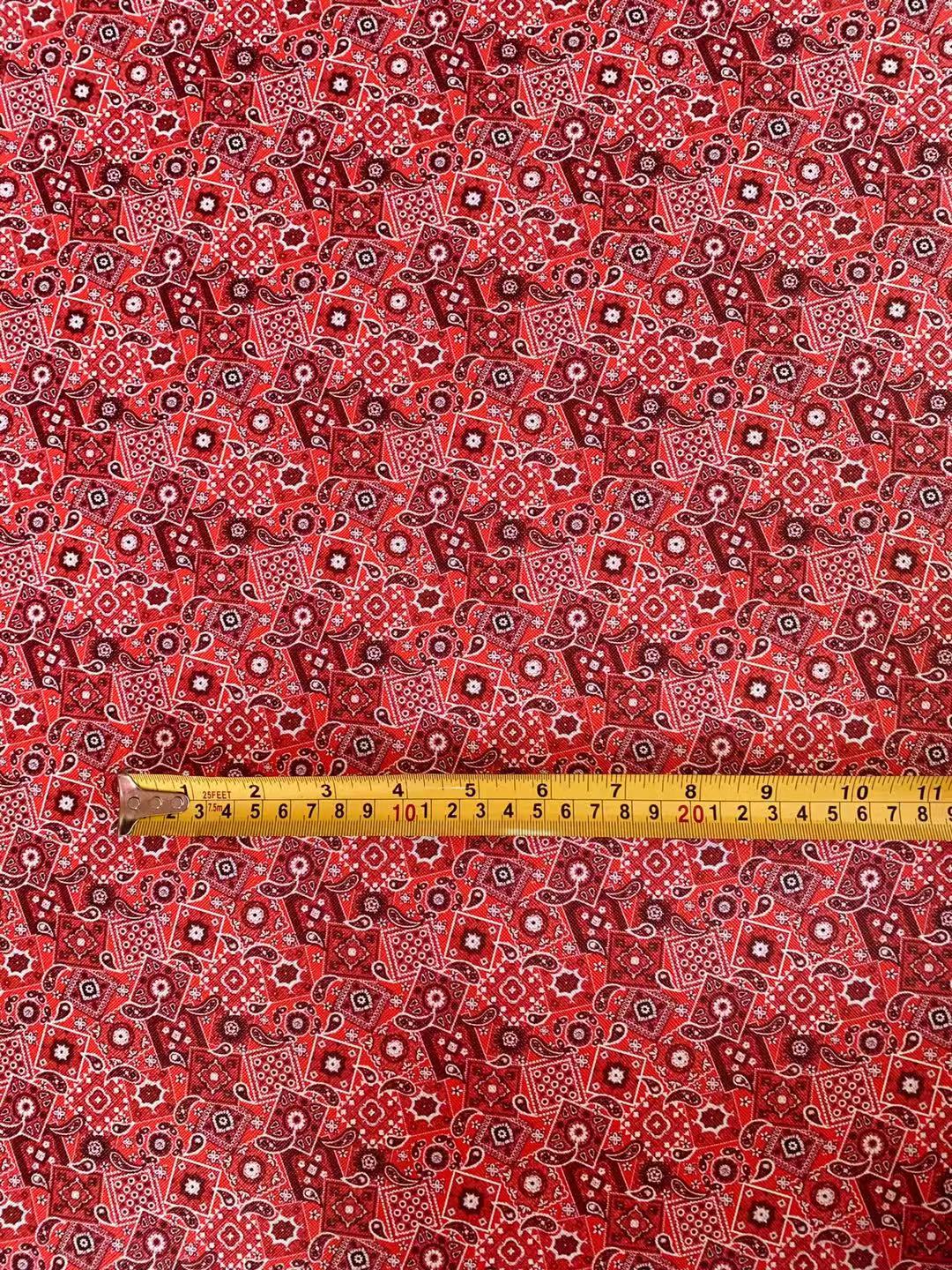 Classic Handmade Bandanas Leather For Shoes,Bags Handicraft Leather, DIY Hair Bow Earrings Craft Supplies By Yard (Red)