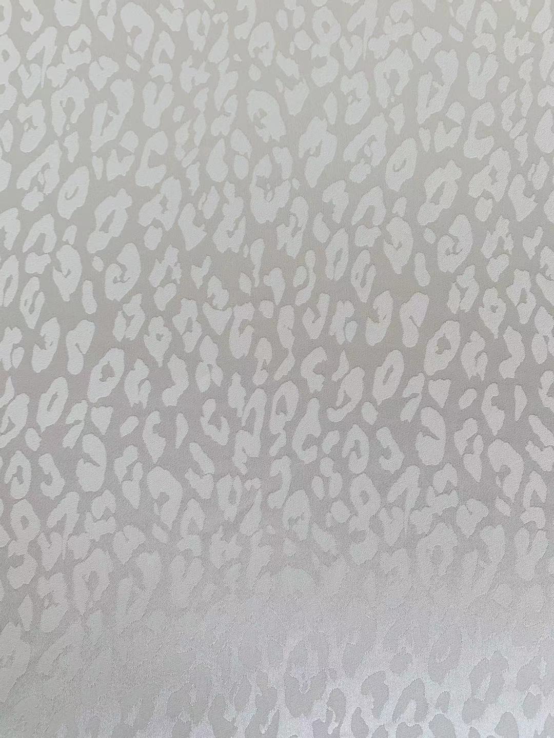 Craft Leopard White Slik Jacquard Cloth Fabric For Handmade Handicraft Goods