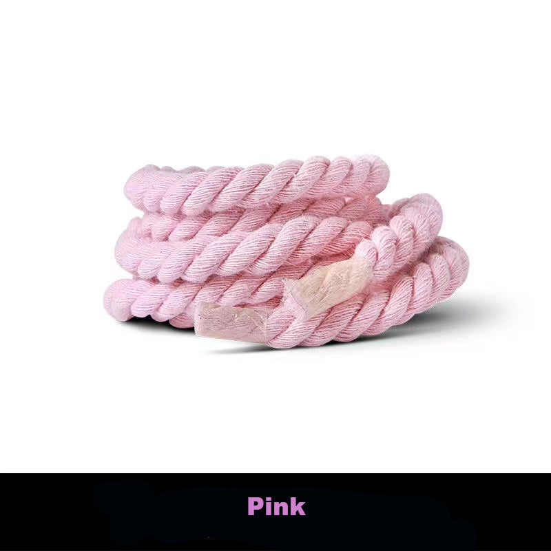 Natural Twisted 12mm Thick Shoelace For Handmade Shoes ,DIY Handicraft Sneakers By Pairs