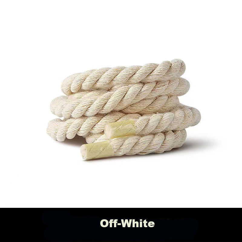 Natural Twisted 12mm Thick Shoelace For Handmade Shoes ,DIY Handicraft Sneakers By Pairs