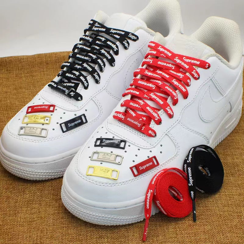 Fashion Supreme Shoelace and Metal Shoes Buckle For Handmade Sneakers ,Shoes By Pairs