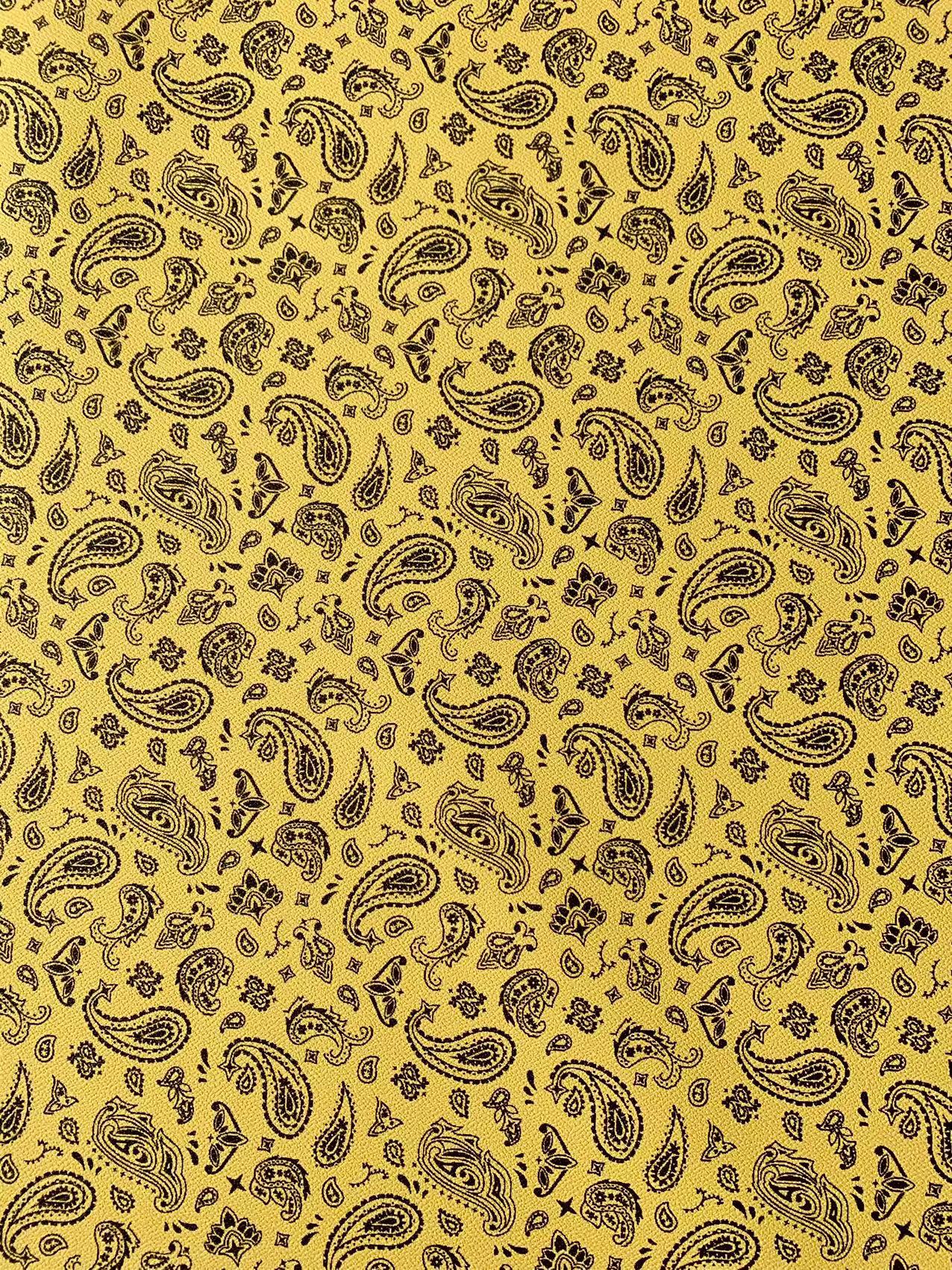 Bandanas Leather For handmade DIY shoe,bag Goods,Craft Handicrafts Material leather By Yard(Yellow)