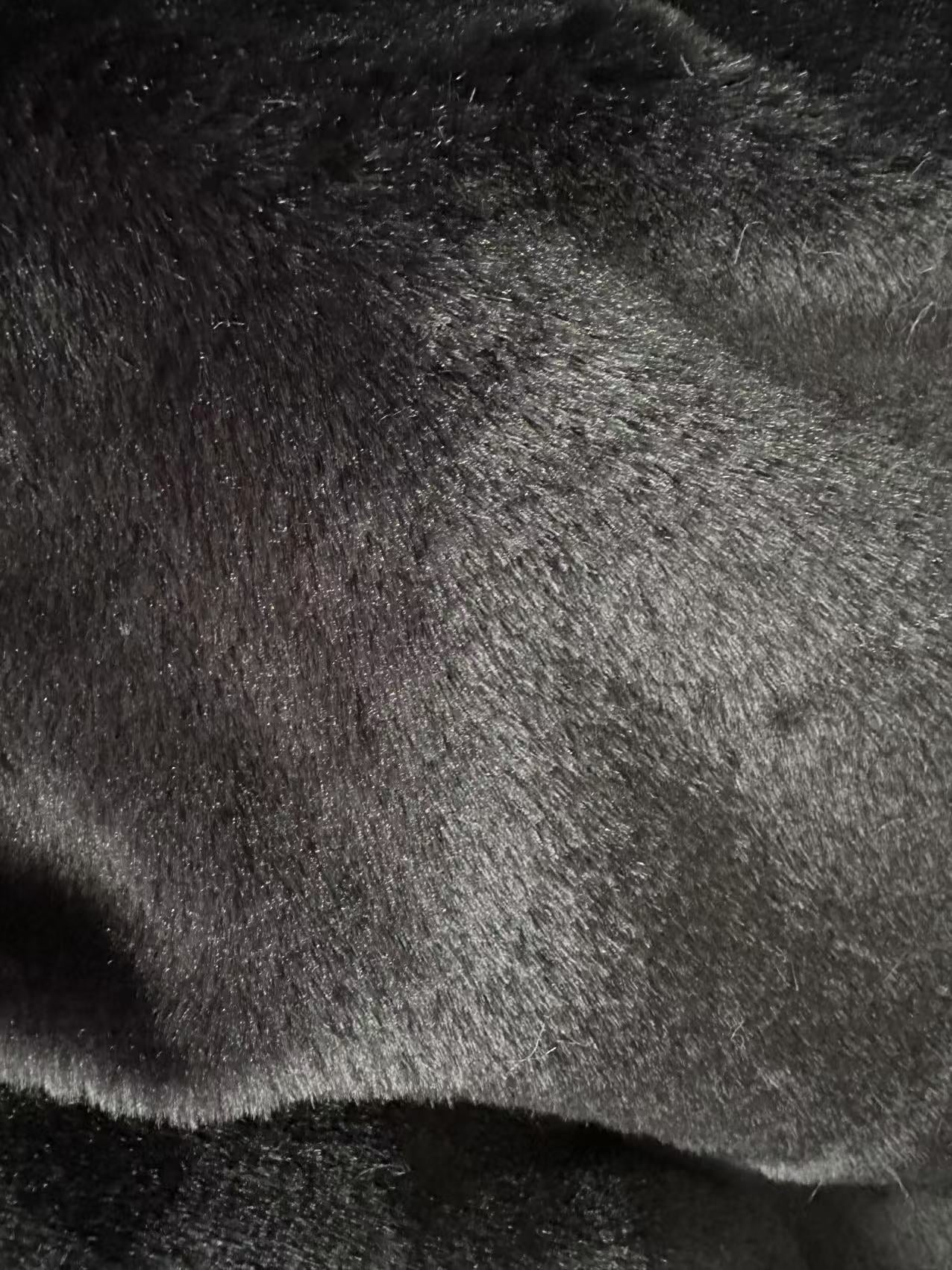 Soft Bunny Fur ,Rabbit Mink ,Faux Fur Fabric For Handmade Sewing Goods By Yard(Black)