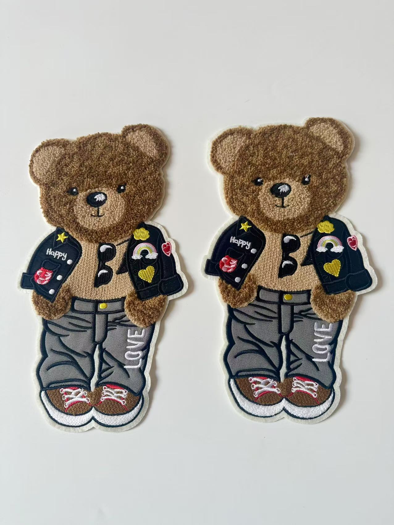 Craft Bear Gentleman 5.7"x10 "Embroidery Jacquard Label For Handmade Handicraft Goods