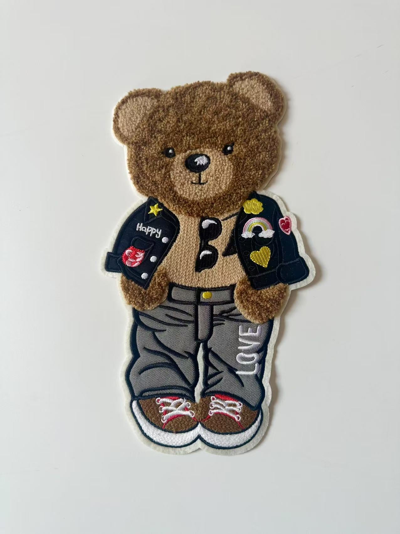 Craft Bear Gentleman 5.7"x10 "Embroidery Jacquard Label For Handmade Handicraft Goods