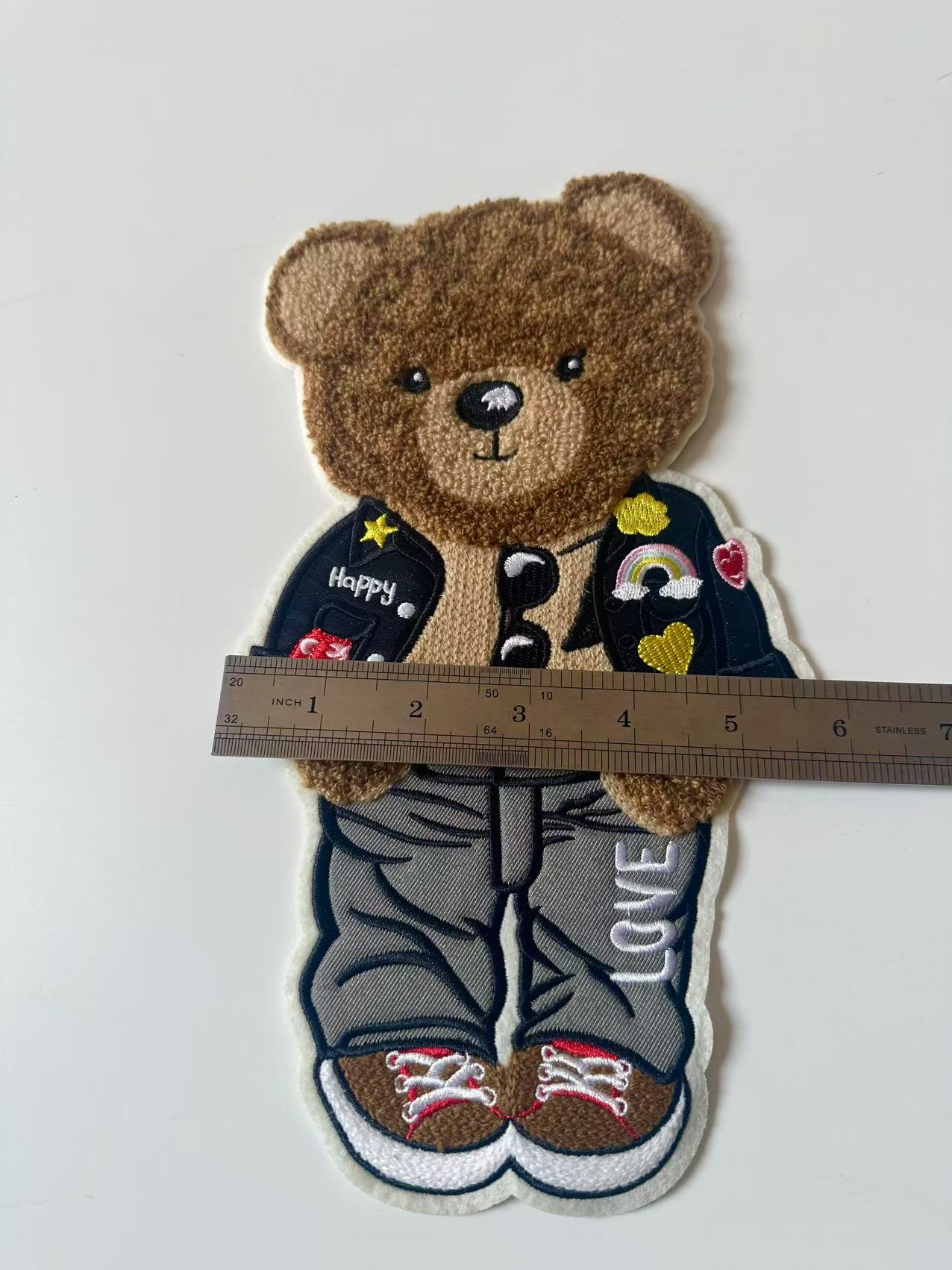 Craft Bear Gentleman 5.7"x10 "Embroidery Jacquard Label For Handmade Handicraft Goods