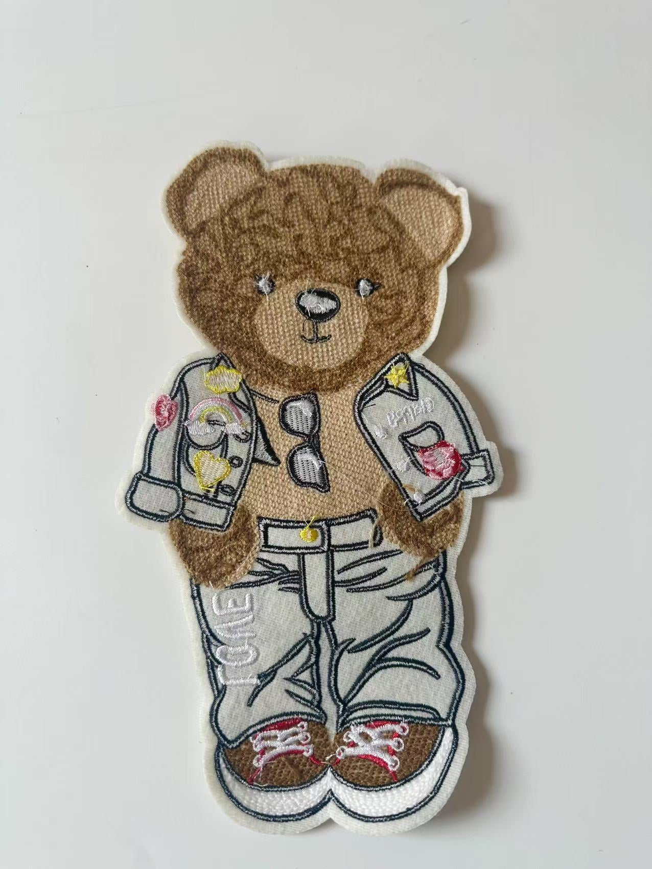 Craft Bear Gentleman 5.7"x10 "Embroidery Jacquard Label For Handmade Handicraft Goods