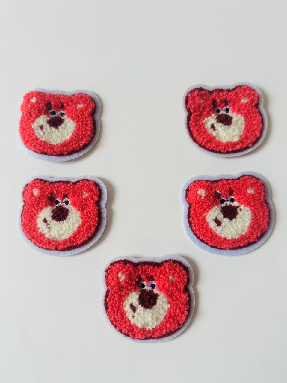Craft 2.3"x2.2 "Lotso Strawberry Bear Embroidery Patches For Handmade Handicraft