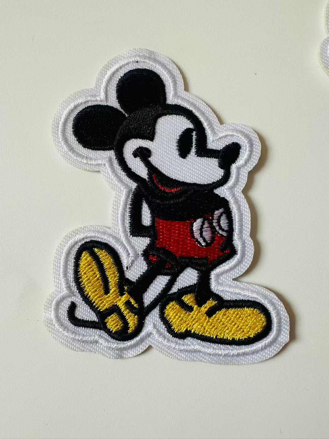 Craft Mickey Mouse 2.3"x3 "Embroidery Jacquard Label For Handmade Handicraft Goods
