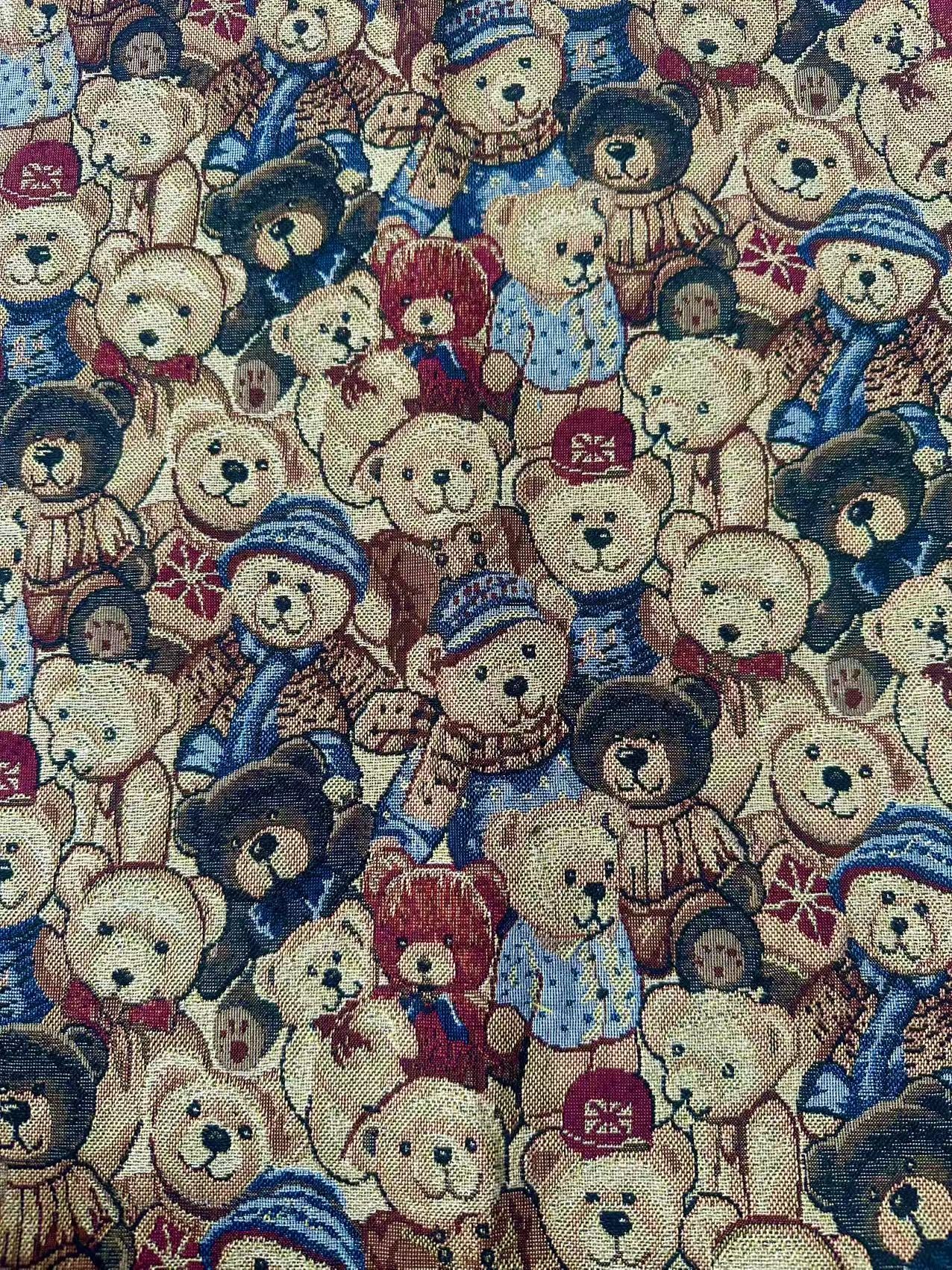 Fashion Bear Jacquard Cloth Fabric For Handmade Sneaker,Apparel By Yard