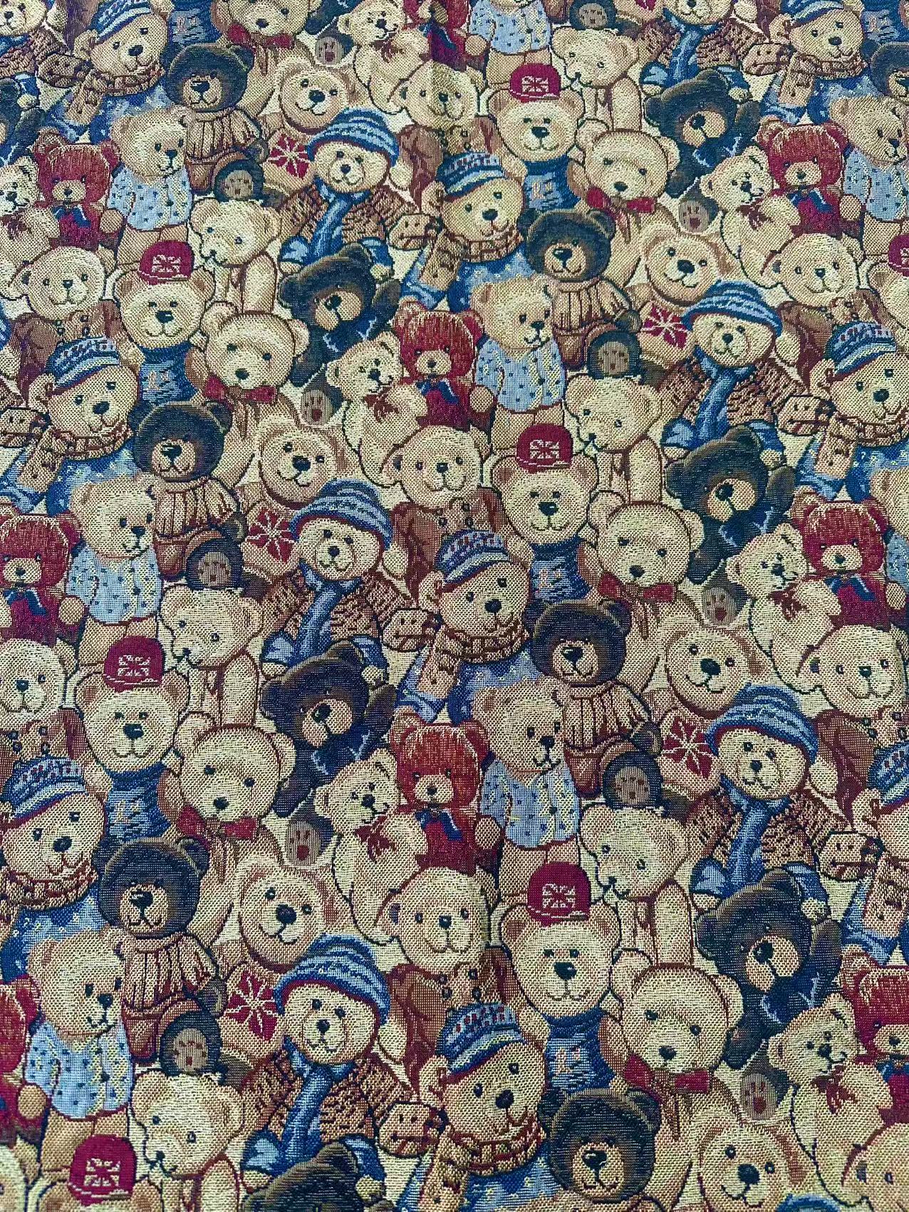 Fashion Bear Jacquard Cloth Fabric For Handmade Sneaker,Apparel By Yard