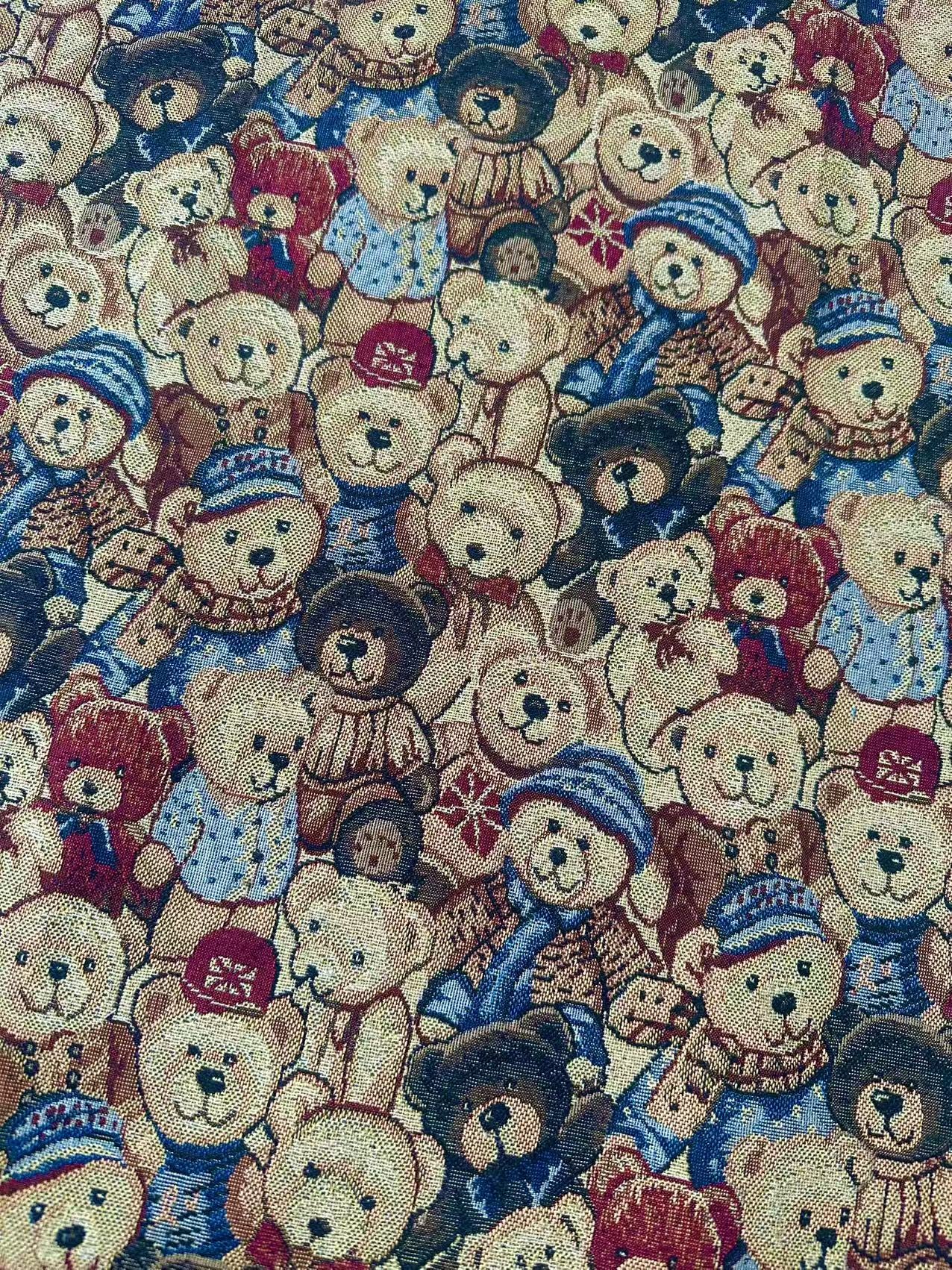 Fashion Bear Jacquard Cloth Fabric For Handmade Sneaker,Apparel By Yard