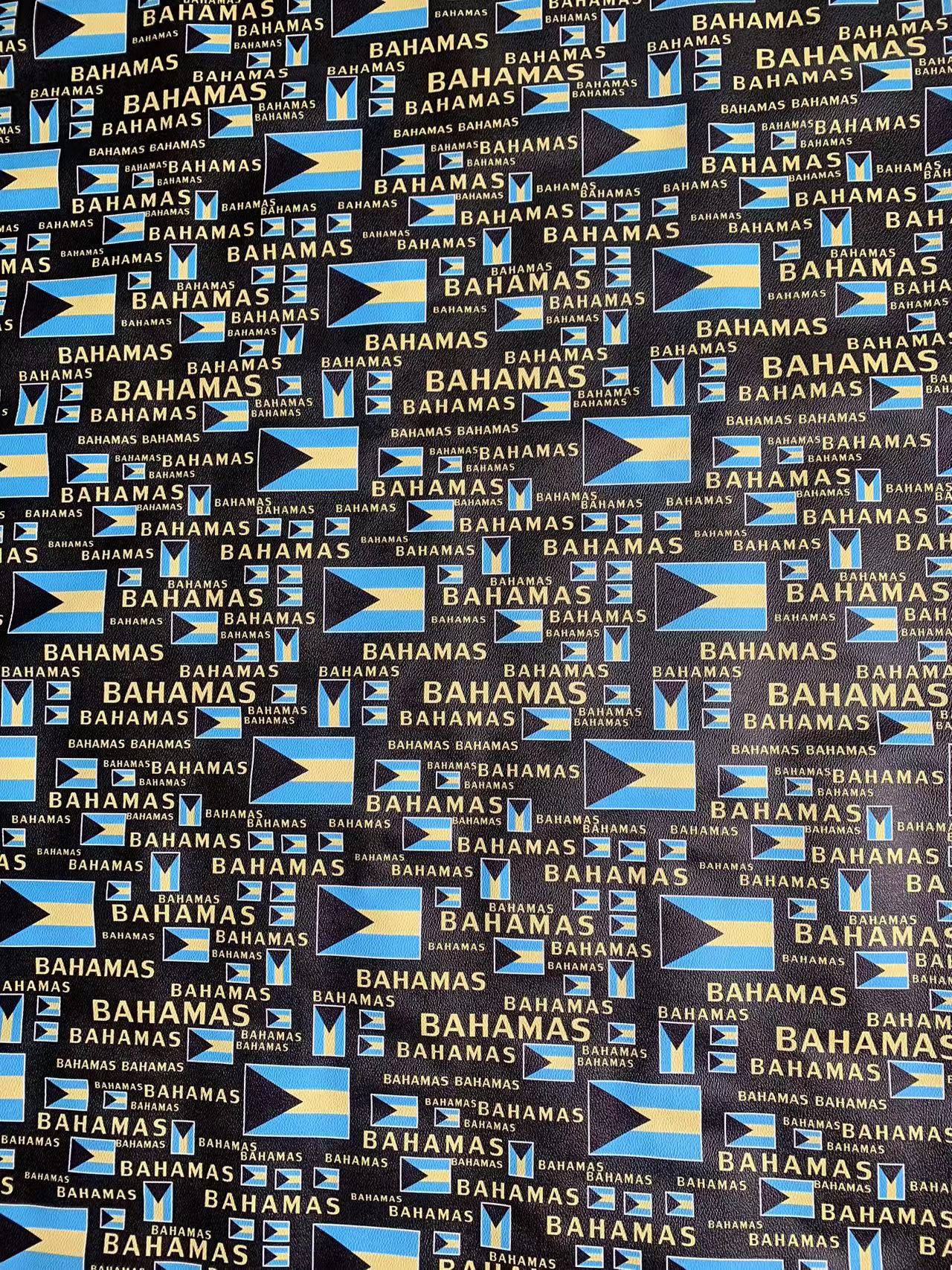 Fashion Bahamas Design Leather Fabric For Handmade Sneaker, Upholstery Goods By Yard