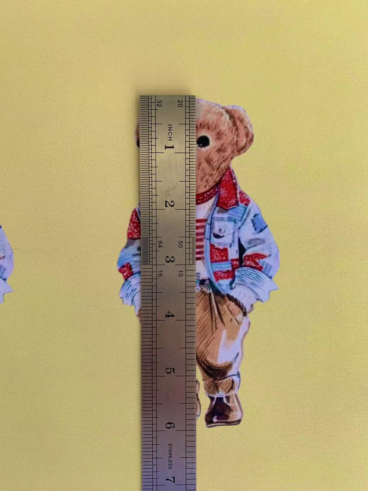 Fashion American Bear Design Cloth Fabric For Handmade Goods By Yards(Yellow)