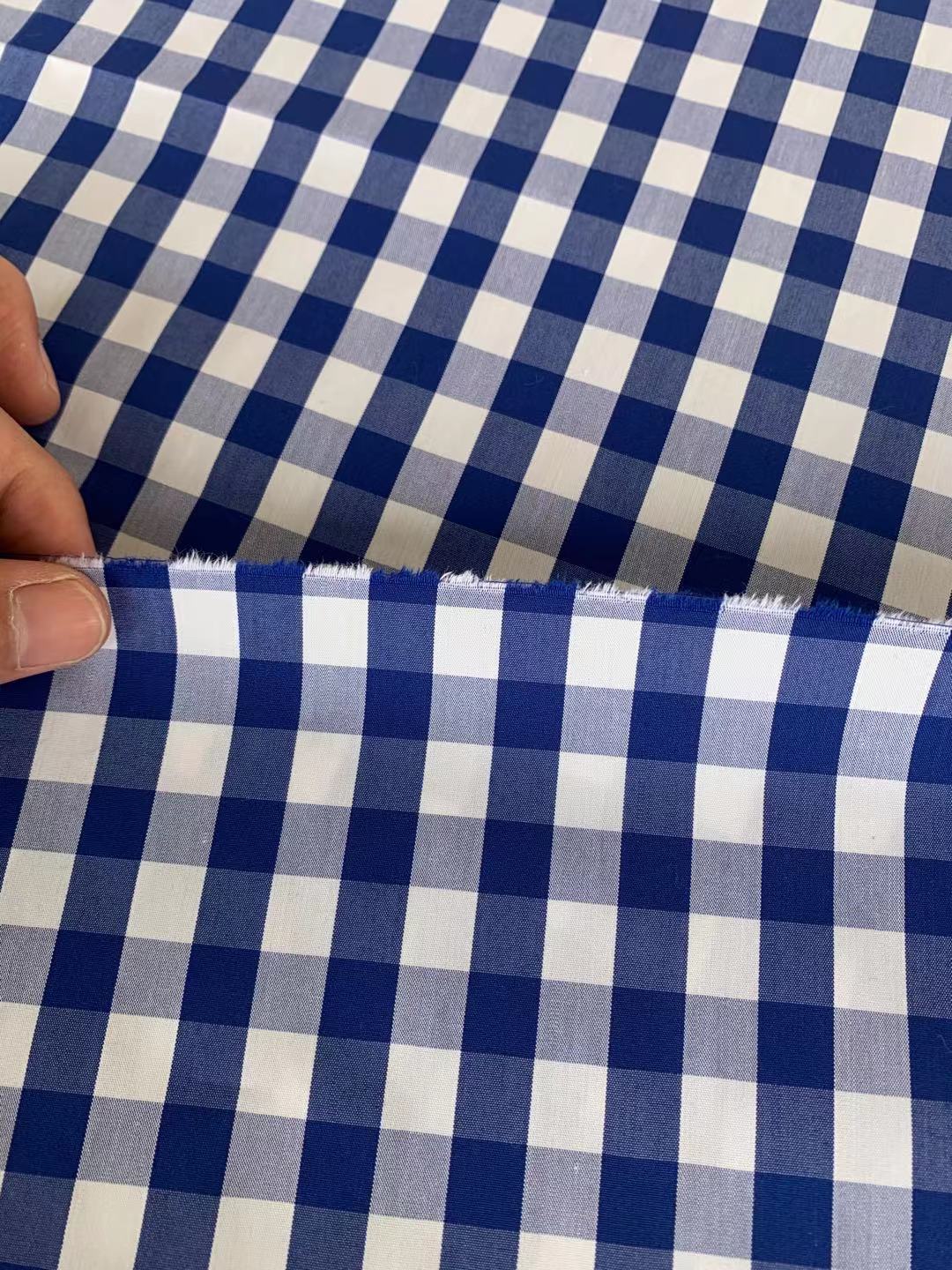 Fashion 100% cotton Plaid Design Fabric For Customized Goods By Yards