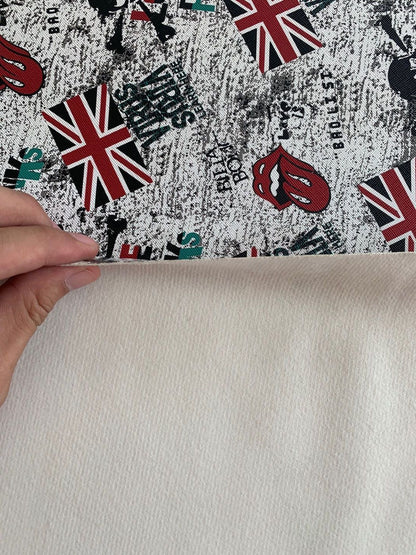 New UK National Flag Deisgn Leather fabric For Handicraft Goods