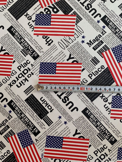 New US National Flag Deisgn Leather fabric For Handicraft Goods