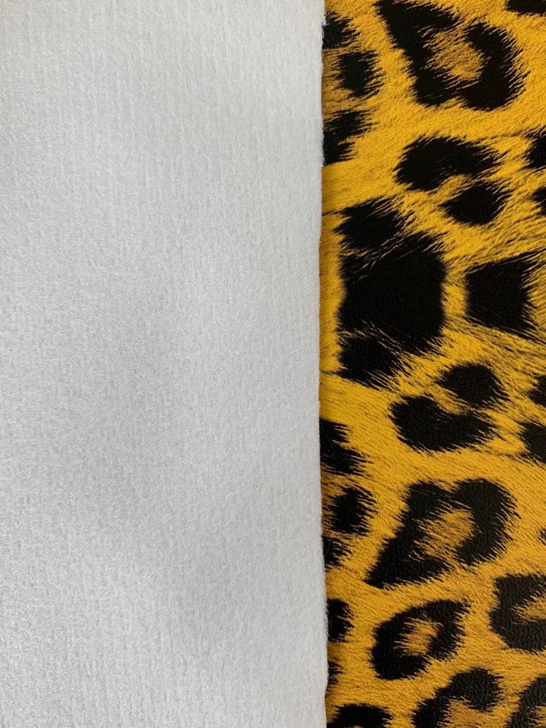 Fashion Leopard Reflective Leather Fabric For Handmade Goods(Yellow)