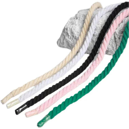Natural Twisted 12mm Thick Shoelace For Handmade Shoes ,DIY Handicraft Sneakers By Pairs
