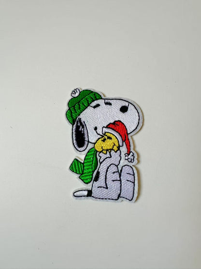 Craft 2"x3.1 " Snoopy Green Hat Embroidery Patches For Handmade Handicraft