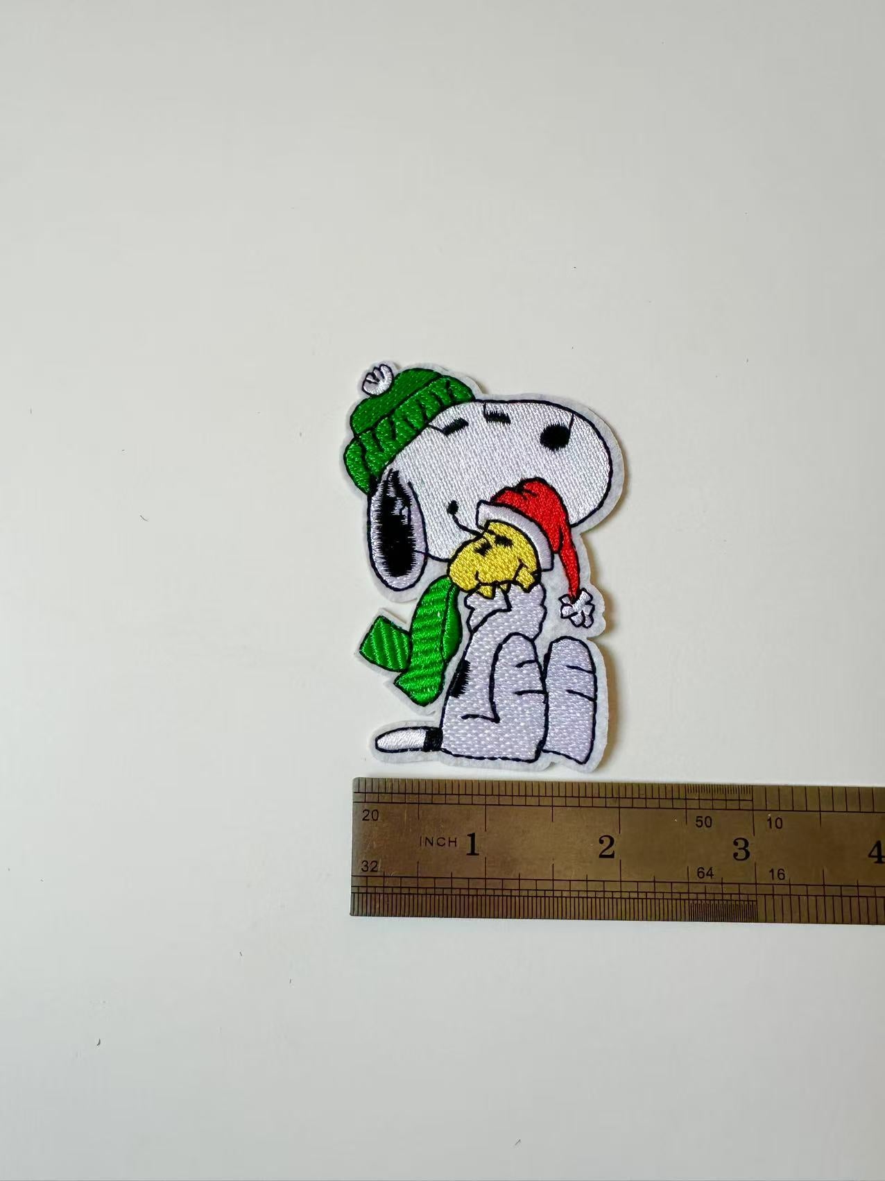 Craft 2"x3.1 " Snoopy Green Hat Embroidery Patches For Handmade Handicraft