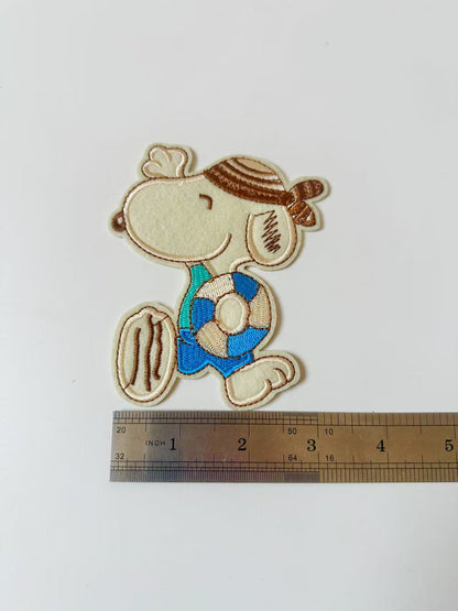 Craft 3"x4.3 " Snoopy Hello Embroidery Patches For Handmade Handicraft