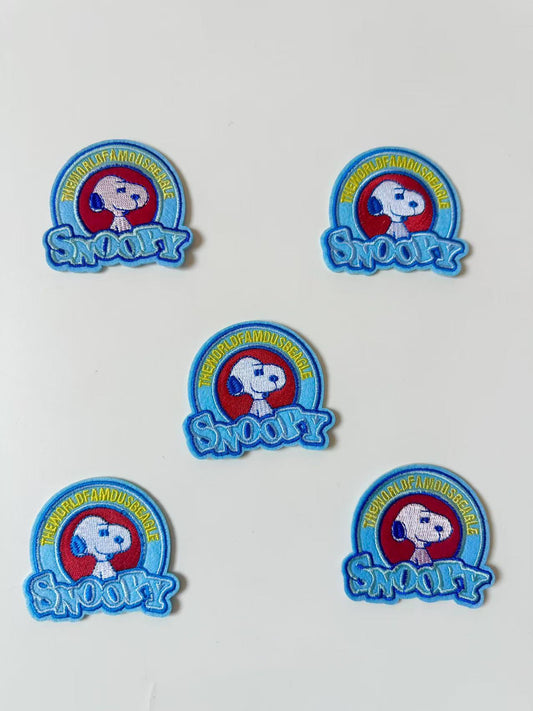 Craft 2.8"x2.4 " Snoopy Blue Embroidery Patches For Handmade Handicraft