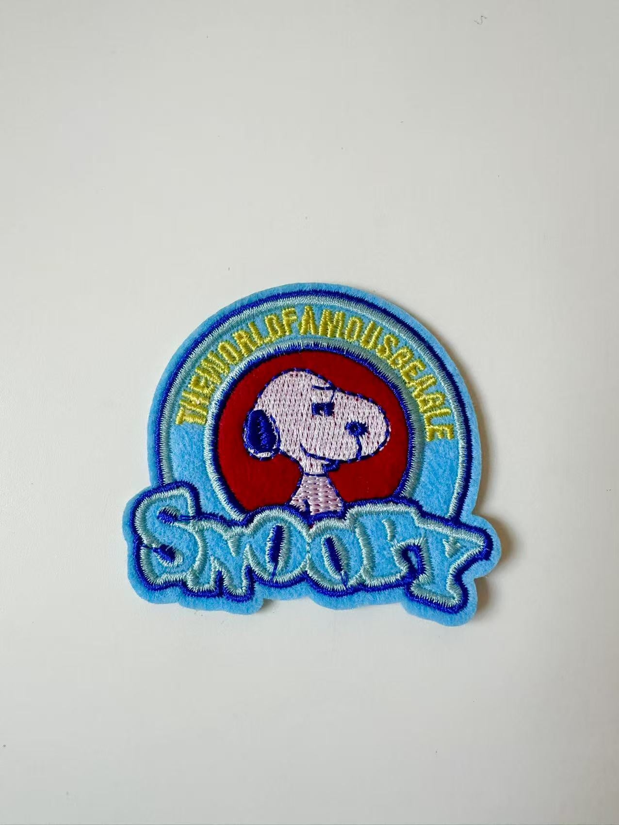 Craft 2.8"x2.4 " Snoopy Blue Embroidery Patches For Handmade Handicraft