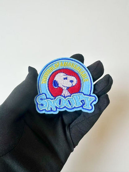 Craft 2.8"x2.4 " Snoopy Blue Embroidery Patches For Handmade Handicraft