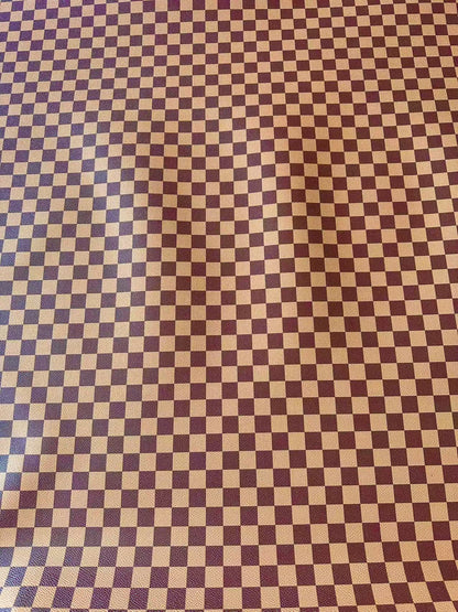 Fashion 18MM Brown Plaid Leather For Handmade Goods