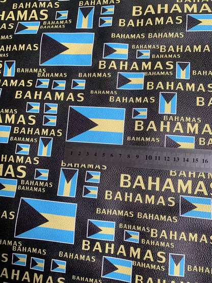 Fashion Bahamas Design Leather Fabric For Handmade Sneaker, Upholstery Goods By Yard