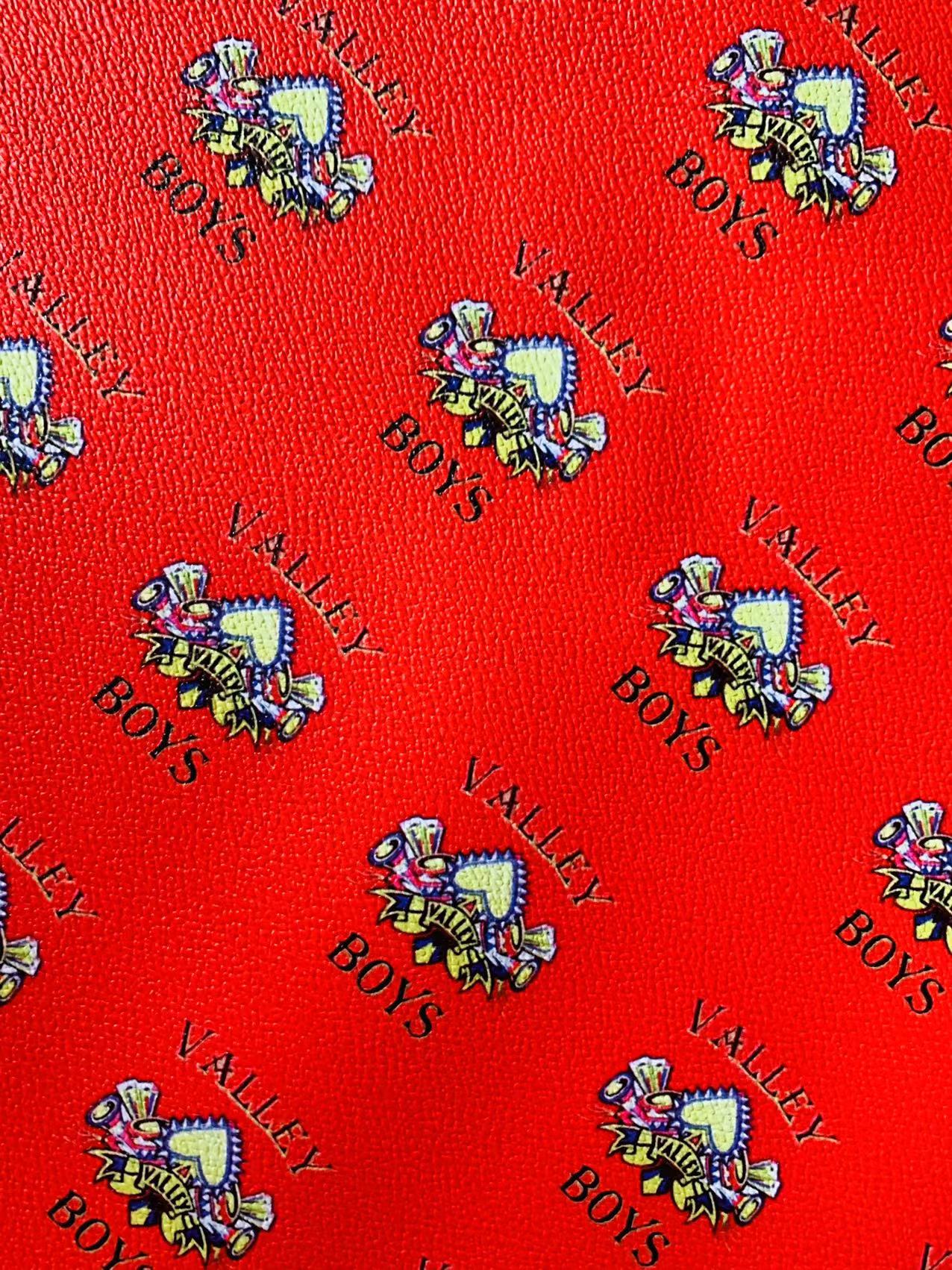 Fashion Red Boys design leather fabric for handmade goods